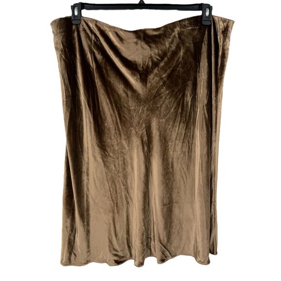 Vince short velvet A-Line skirt gold size 3X - Picture 4 of 7